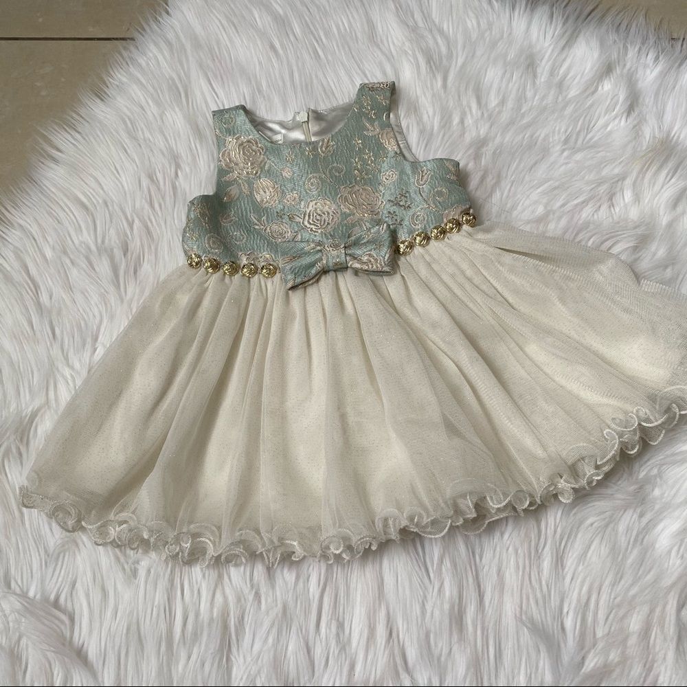American
Princess Girl Jacquard tulle Dress 12M